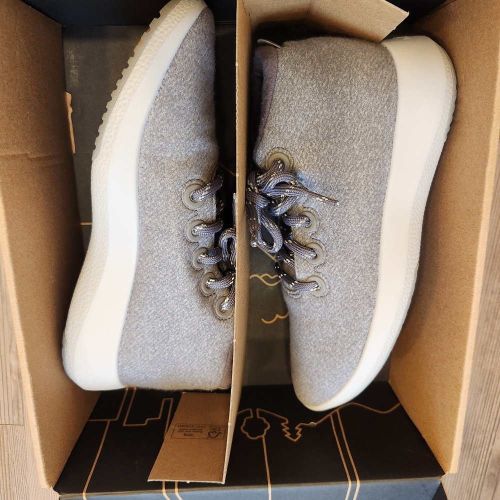 Allbirds Womens Wool Runner-Up Mizzle Sneaker Medium Grey - Picture 4 of 6